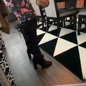 Black knee high boots